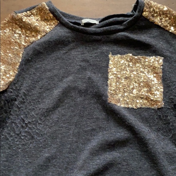 12PM by Mon Ami Wool/Poly & Sequin Sweater Large - Picture 3 of 7